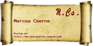 Mercsa Cserne névjegykártya